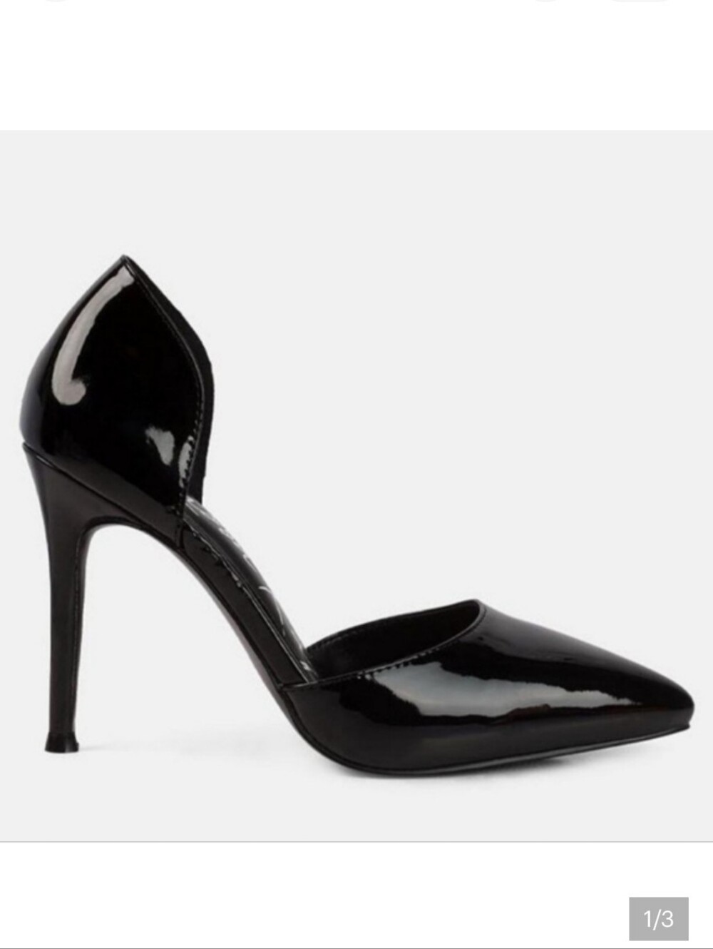 LONDON RAG WOMEN'S CANDY CANE PATENT LEATHER BLACK PUMPS SIZE 10 NIB